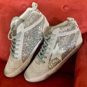 NWOT - Golden Goose Superstar high-top Metallic Glitter Sneaker